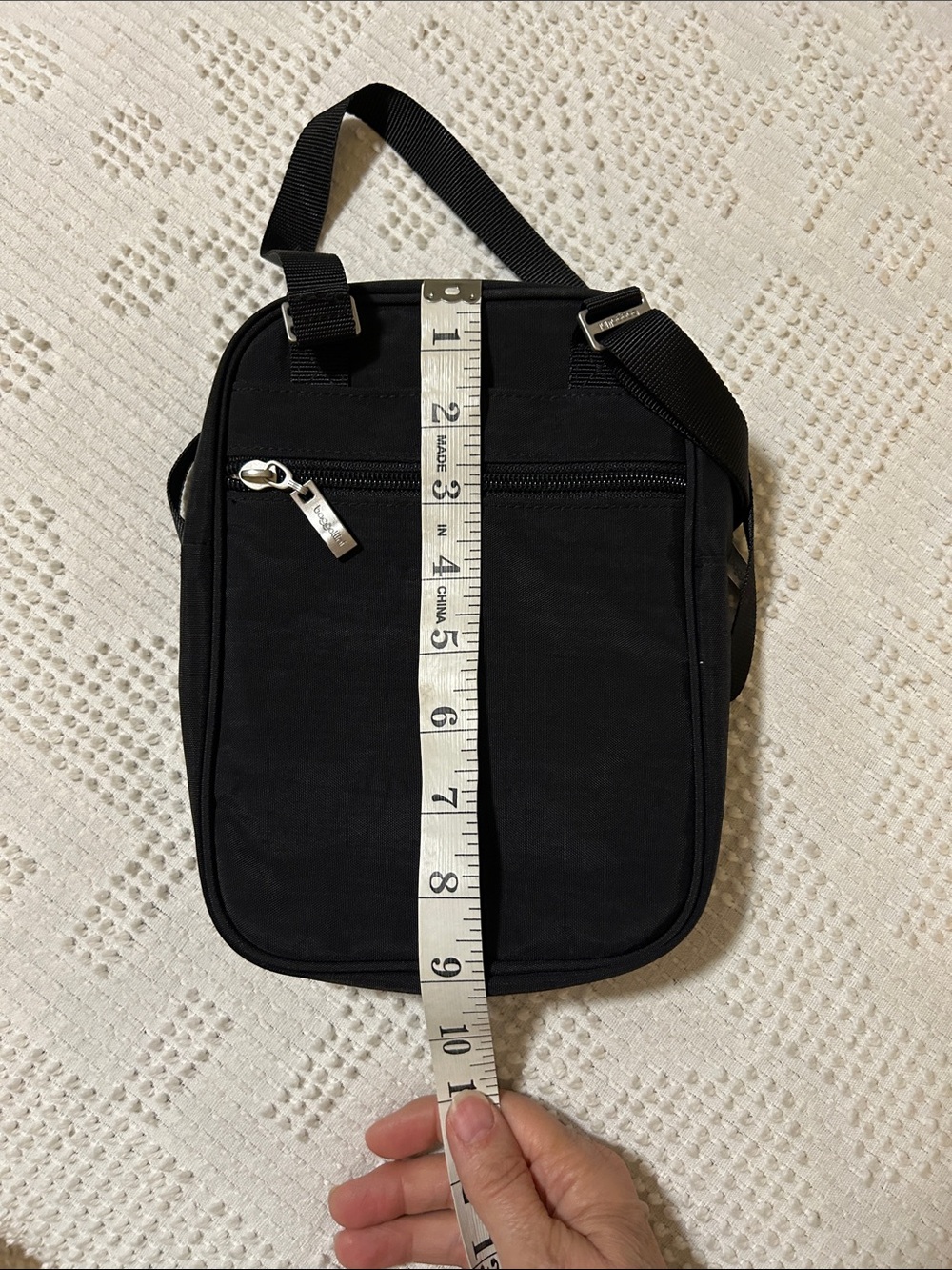 Baggallini Black Crossbody with Silver Accents - Picture 7 of 7